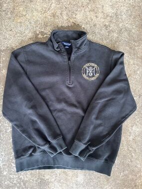 Sport-Tek Black Quarter-Zip Sweater with Embroidered Crest